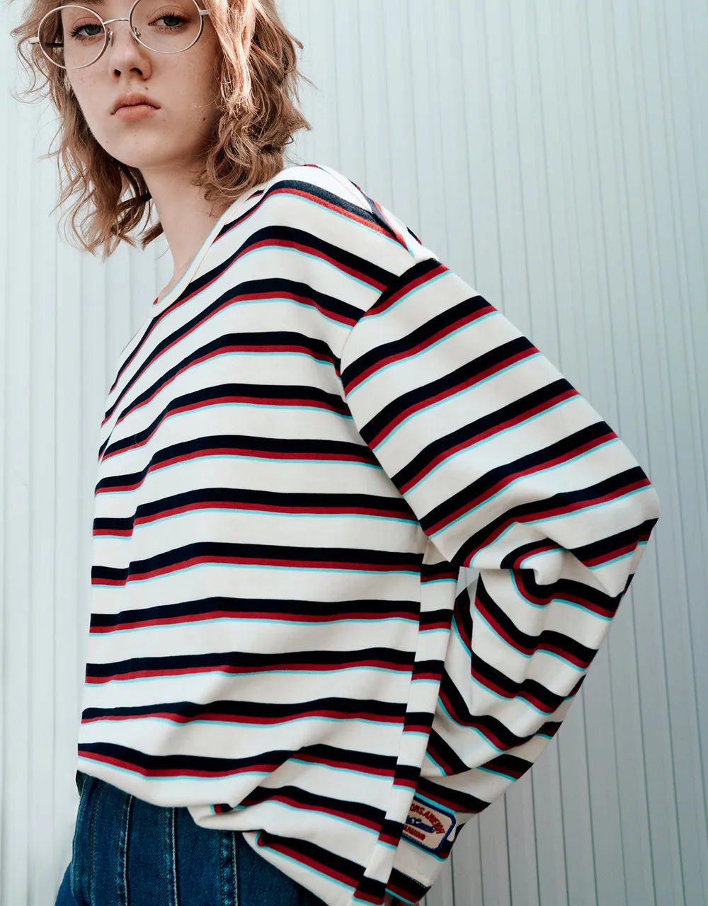 Striped Crew Neck T-Shirt sold by Urban Revivo product image thumbnail 4