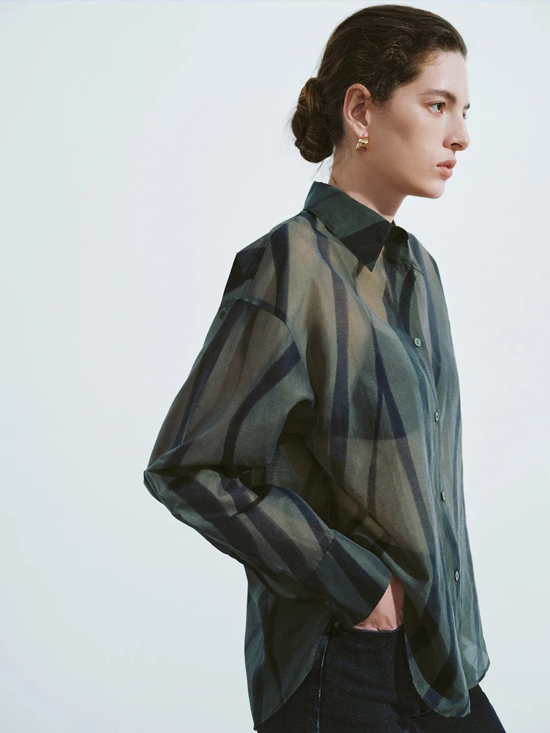 Printed Button Up Loose Shirt sold by Urban Revivo product image thumbnail 3
