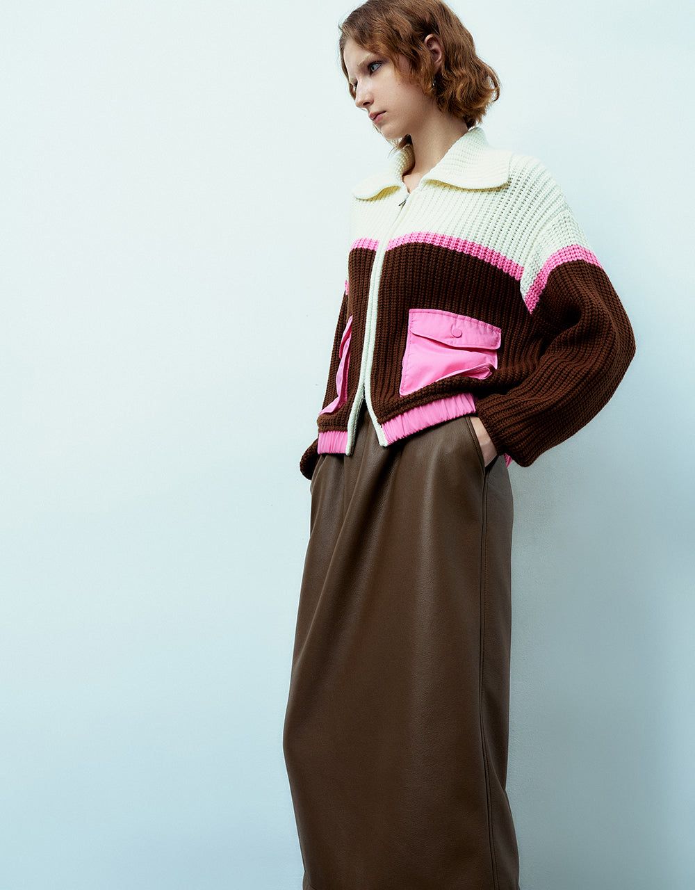 Sailor Collar Neck Knitted Cardigan With Pockets sold by Urban Revivo product image thumbnail 3