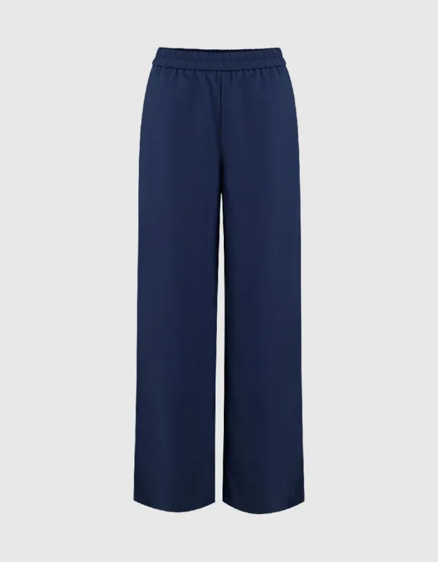 Elastic Waist Wide-Leg Pants sold by Urban Revivo