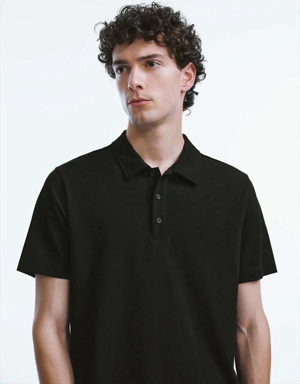 Button Half Placket Knitted A-Line T-Shirt sold by Urban Revivo product image thumbnail 4