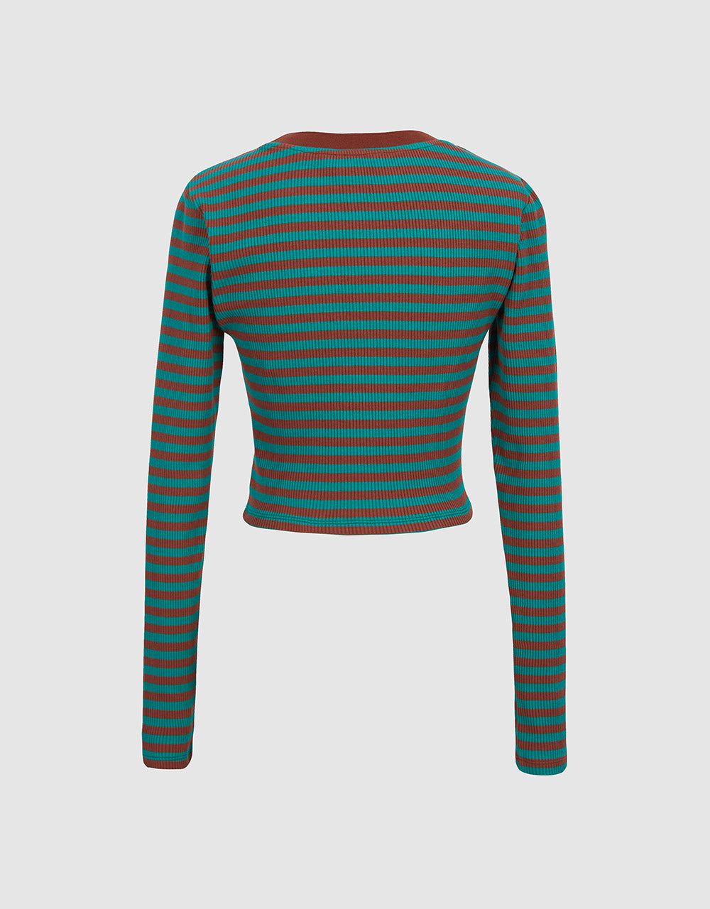 Striped Crop T-Shirt sold by Urban Revivo product image thumbnail 4