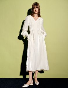 V-Neck Straight Dress With Rope sold by Urban Revivo