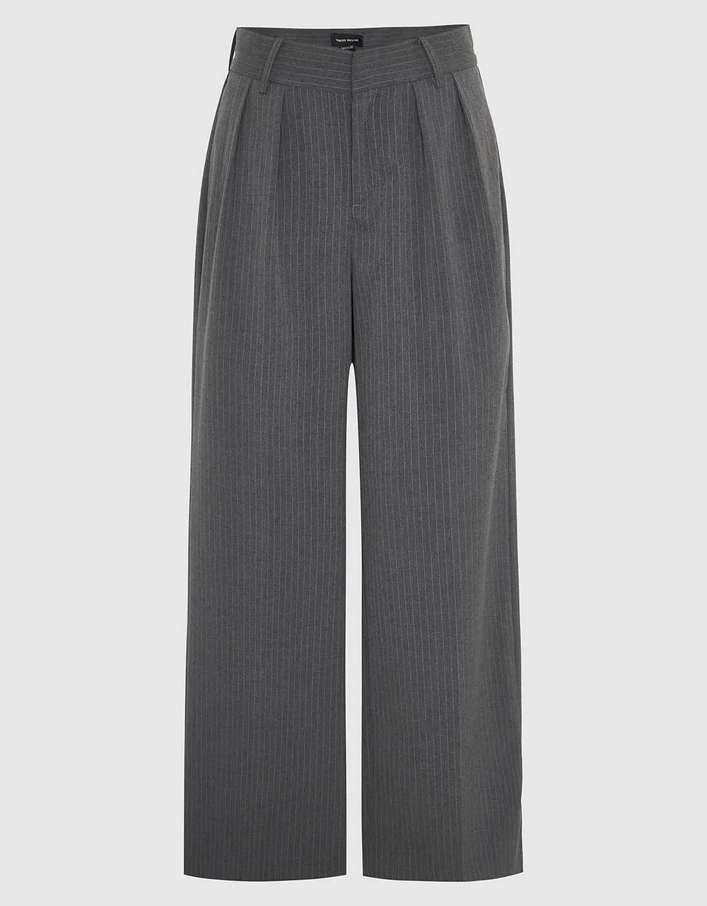 Striped Tailored Wide-Leg Pants sold by Urban Revivo