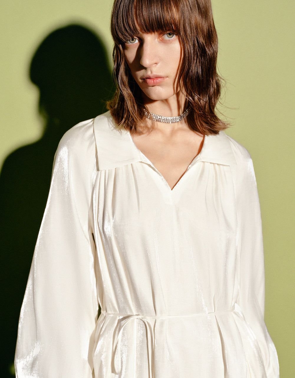 V-Neck Straight Dress With Rope sold by Urban Revivo product image thumbnail 5