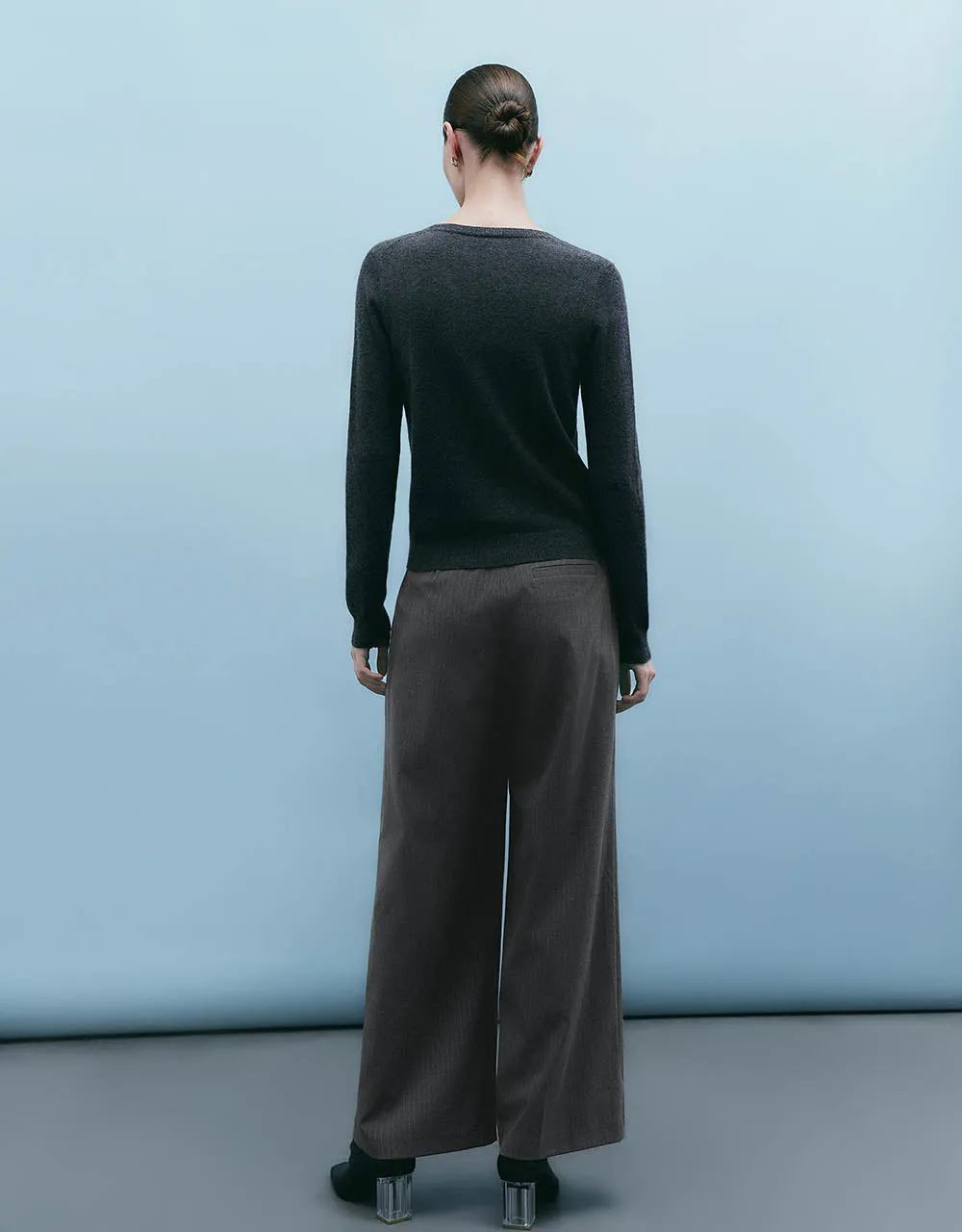 Striped Tailored Wide-Leg Pants sold by Urban Revivo product image thumbnail 5