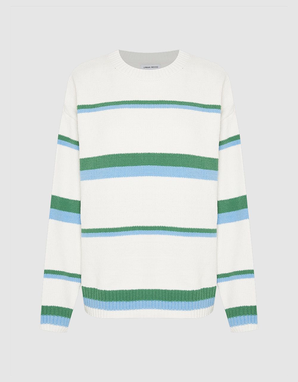 Striped Crew Neck Sweater sold by Urban Revivo product image thumbnail 2