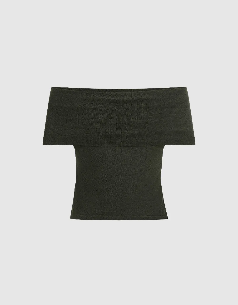 Off-Shoulder Knitted T-Shirt sold by Urban Revivo product image thumbnail 5