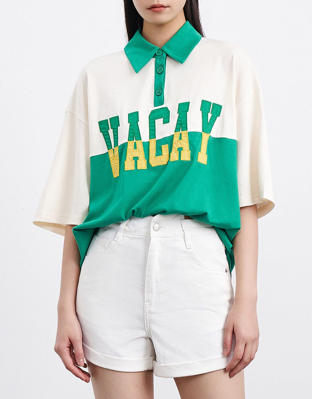 Contrast Letter Print T-Shirt sold by Urban Revivo product image thumbnail 2