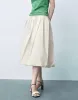 Elastic Waist Midi A-Line Skirt sold by Urban Revivo