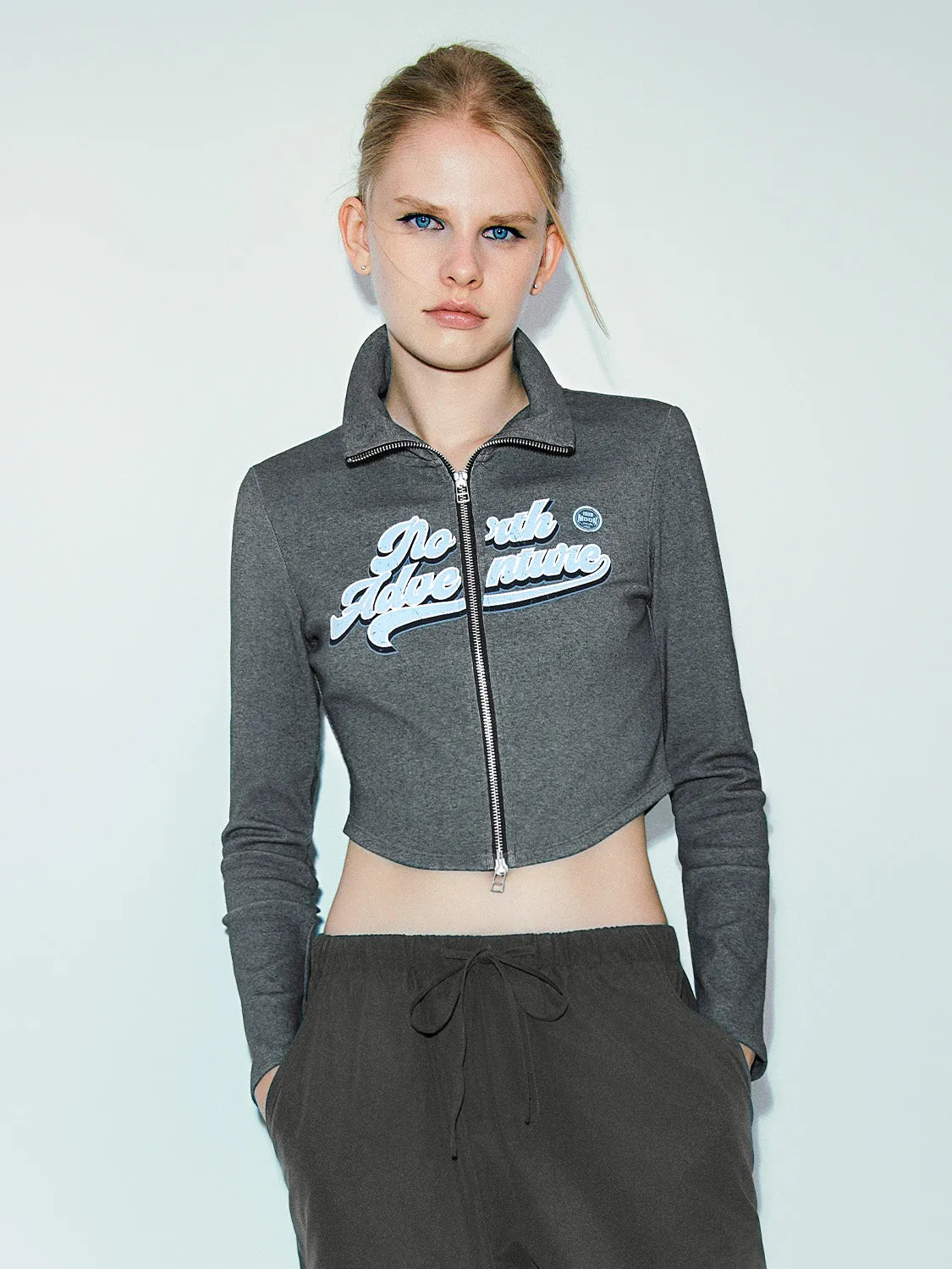 Printed Zipper Front Skinny Jacket sold by Urban Revivo