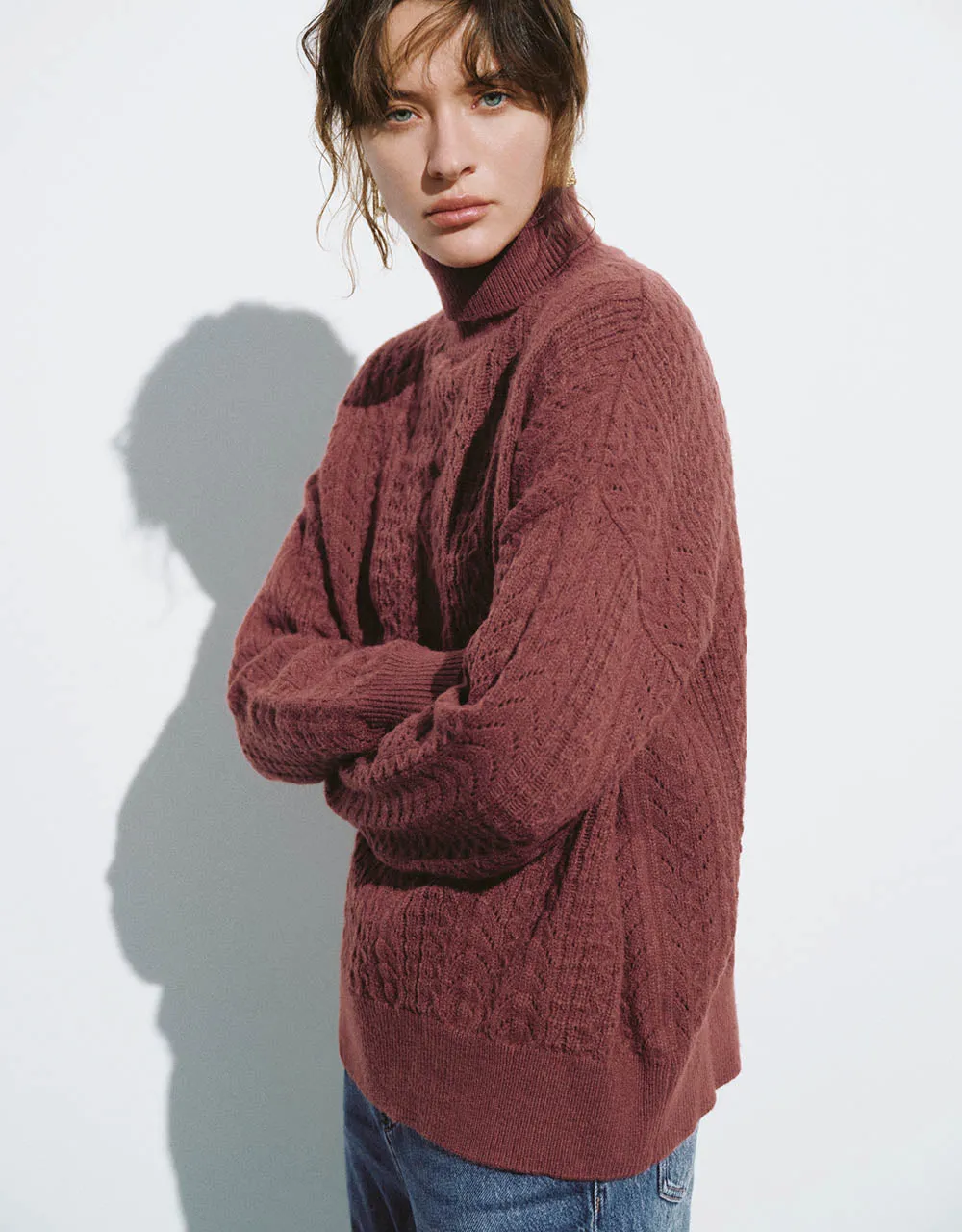 Stand Collar Knitted T-Shirt sold by Urban Revivo product image thumbnail 3