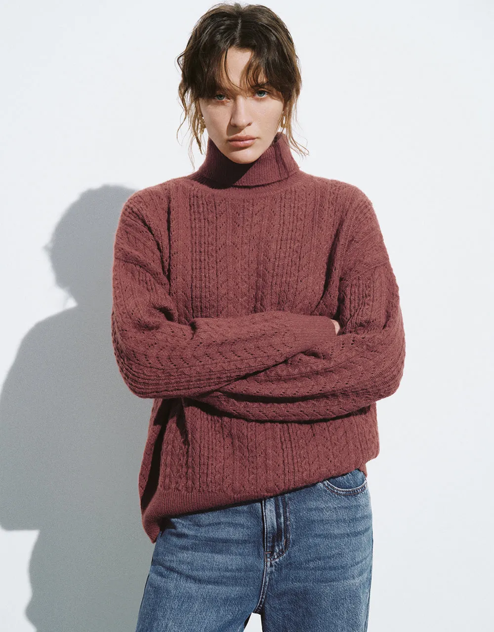 Stand Collar Knitted T-Shirt sold by Urban Revivo