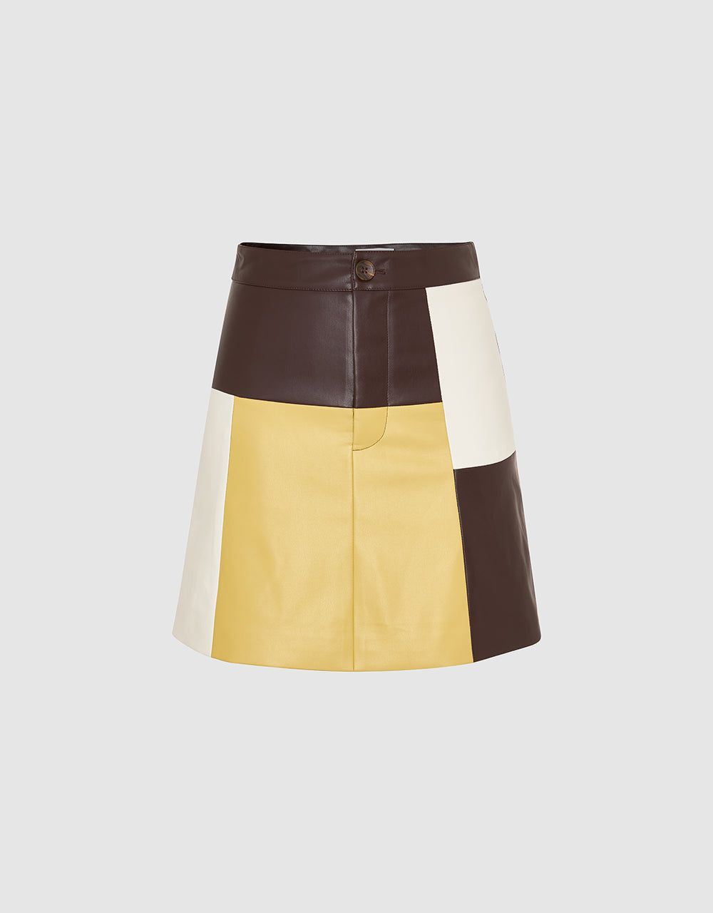 Vegan Leather Mini A-Line Skirt sold by Urban Revivo