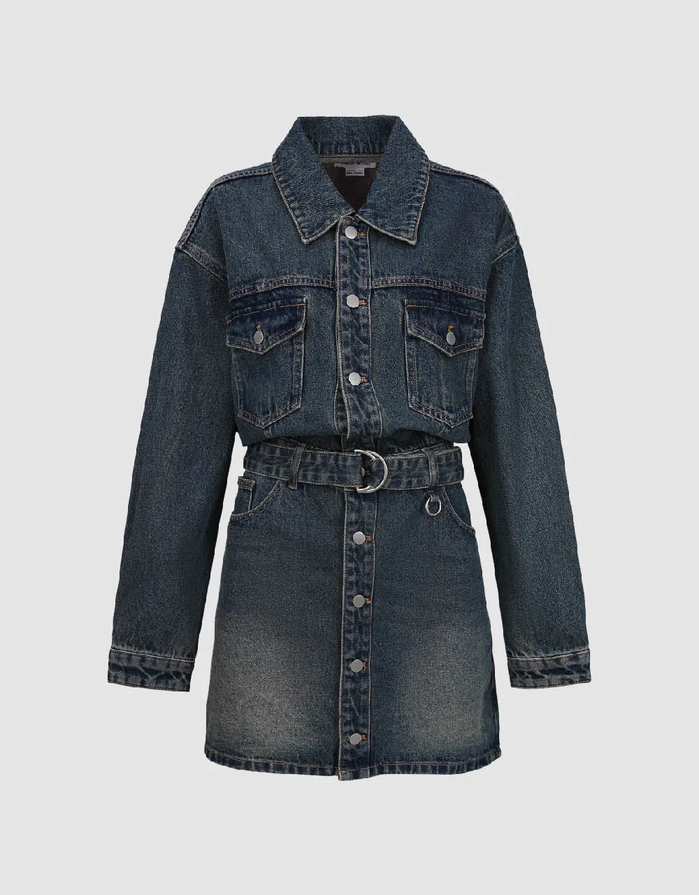 Straight Denim Dress With Belt sold by Urban Revivo product image thumbnail 2