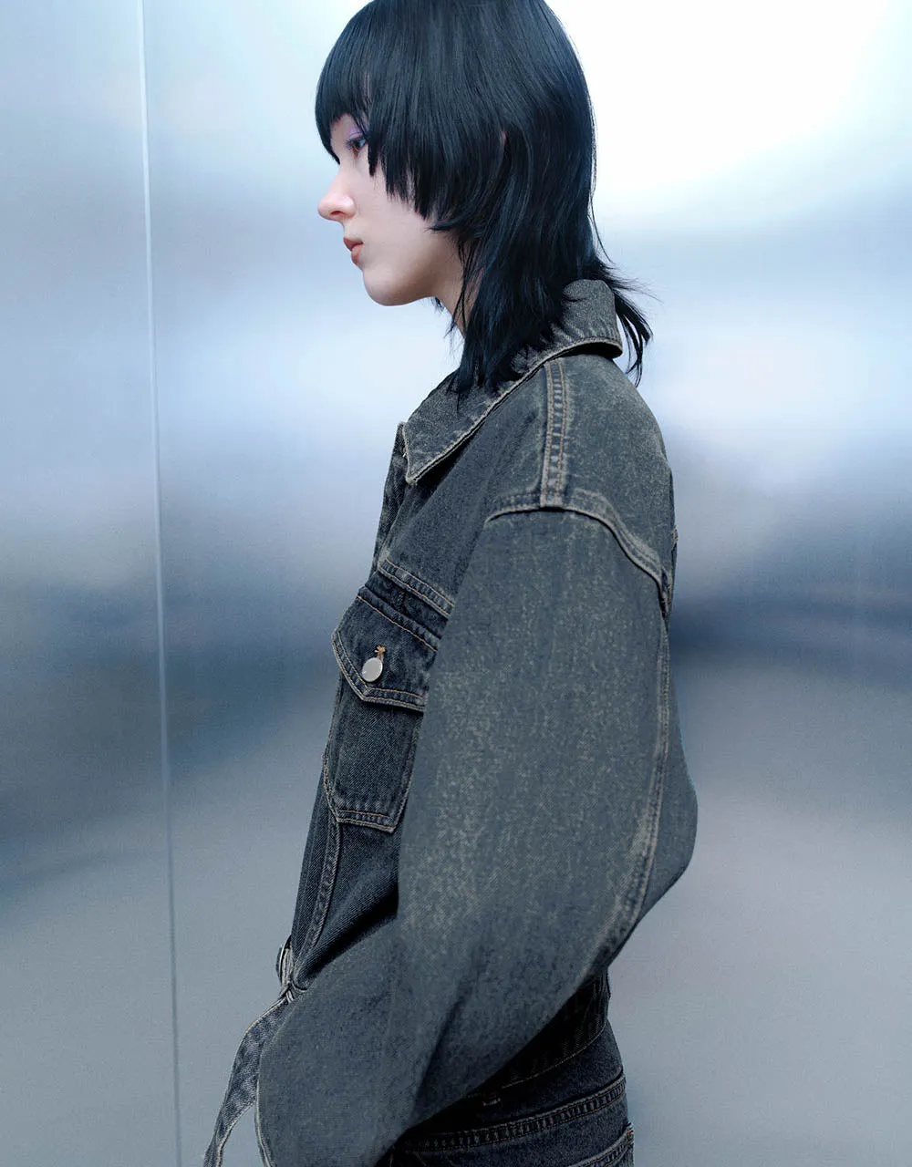 Straight Denim Dress With Belt sold by Urban Revivo product image thumbnail 3