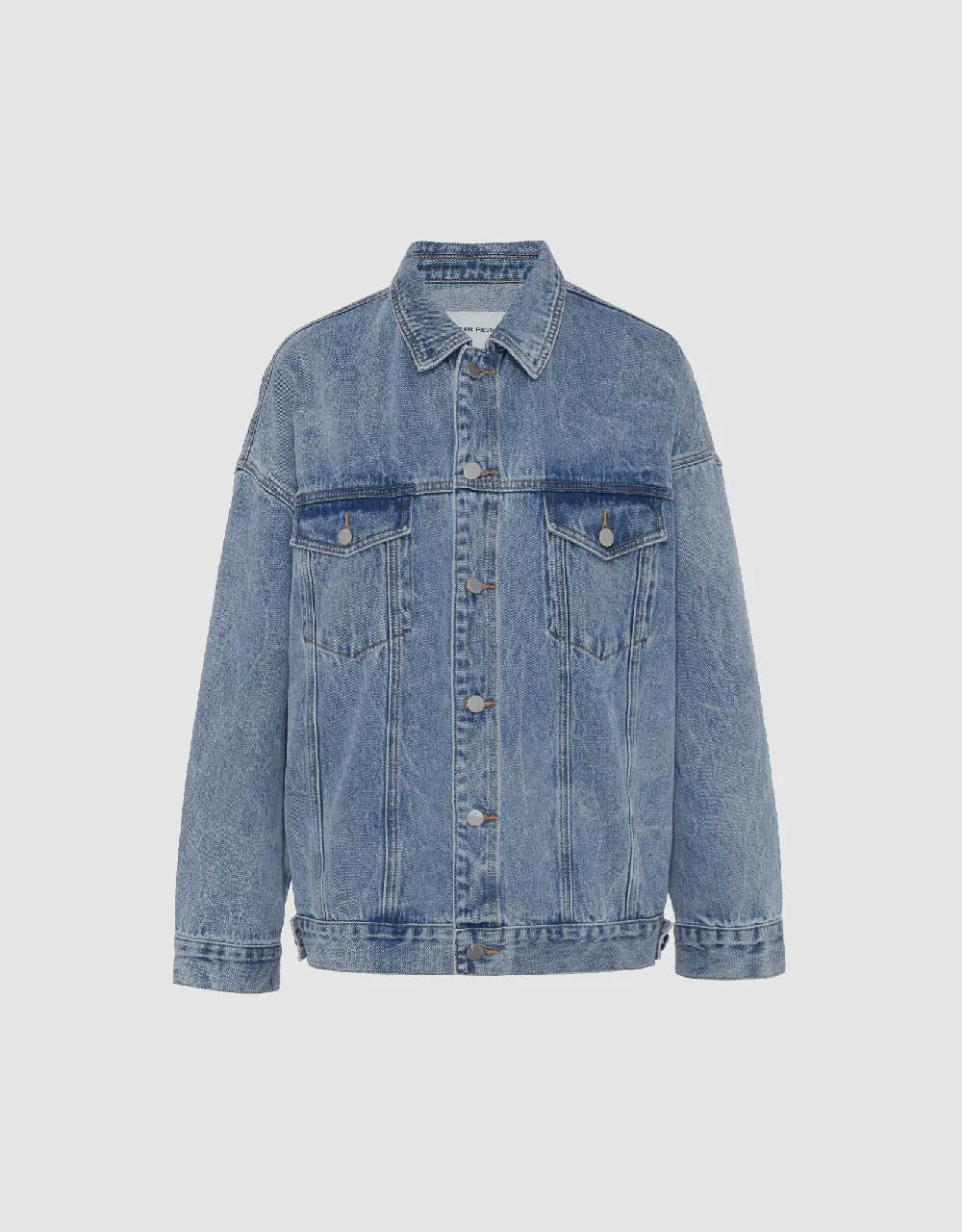 Drop Shoulder Sleeve Button Up Denim Jacket sold by Urban Revivo product image thumbnail 2