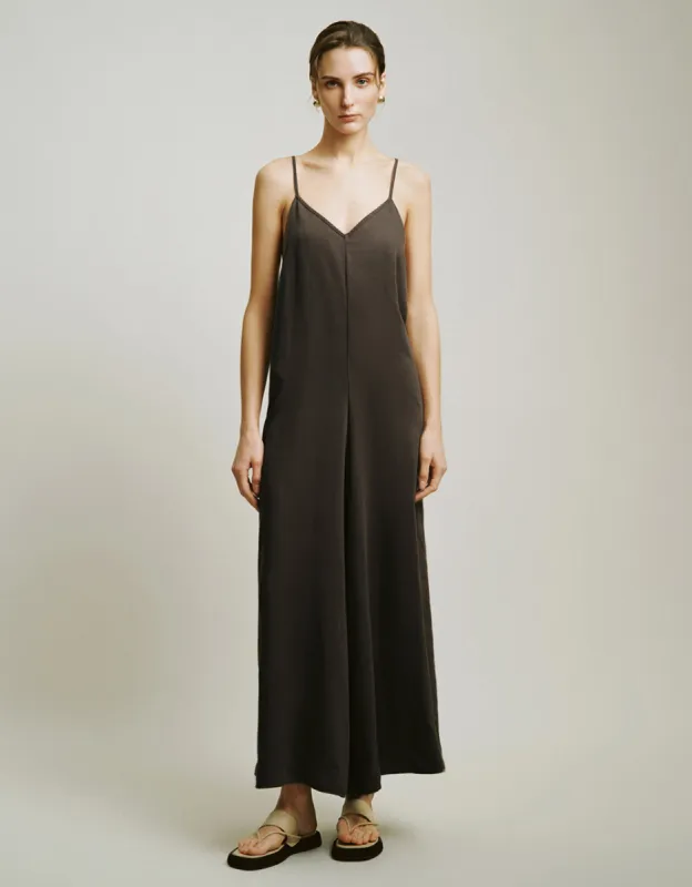 Sleeveless V-Neck Denim Jumpsuit sold by Urban Revivo