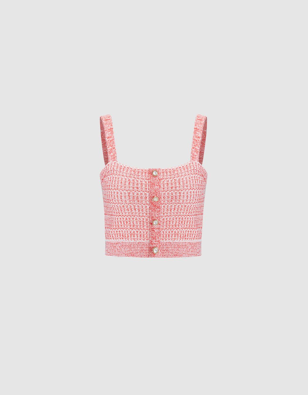 Button Front Knit Tank Top sold by Urban Revivo product image thumbnail 2