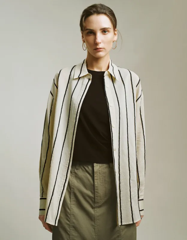 Striped Loose Shirt sold by Urban Revivo