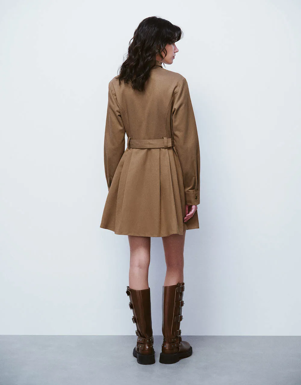 A-Line Shirt Dress With Belt sold by Urban Revivo product image thumbnail 4