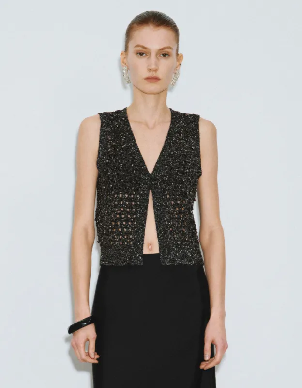 V-Neck Knitted Vest sold by Urban Revivo