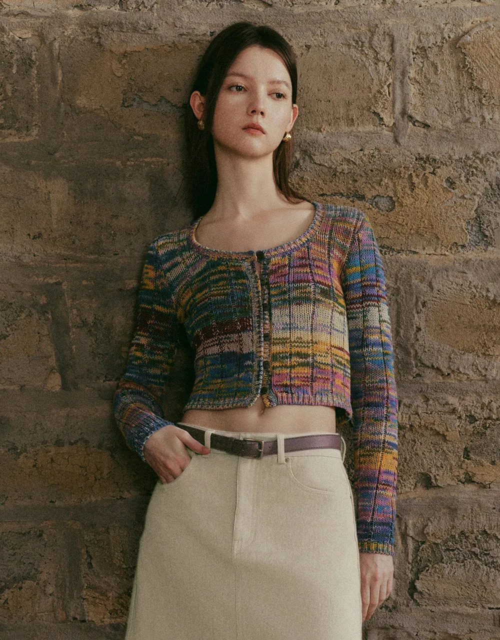 Striped Skinny Knitted Cardigan sold by Urban Revivo