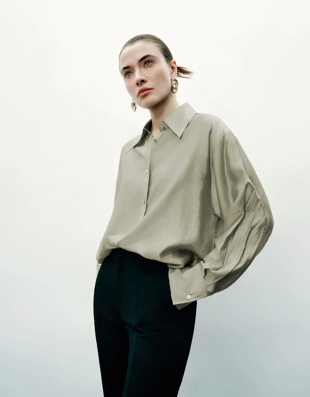 Button Up Straight Shirt sold by Urban Revivo product image thumbnail 3