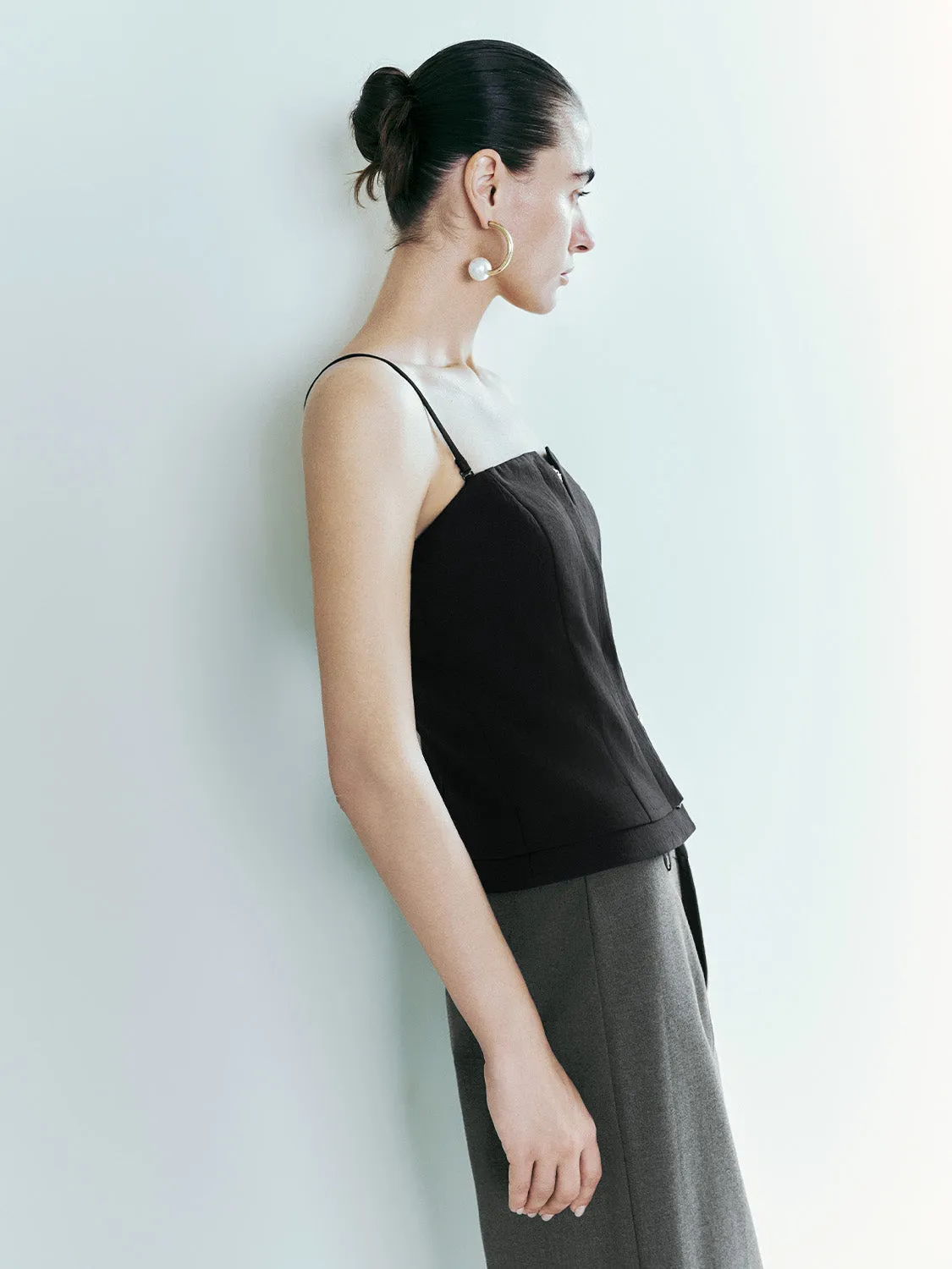 Square-cut Collar Cami Top sold by Urban Revivo product image thumbnail 2