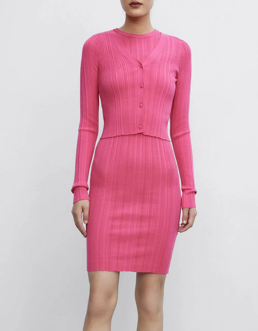 Ribbed Knit Slinky Bodycon Dress sold by Urban Revivo product image thumbnail 2