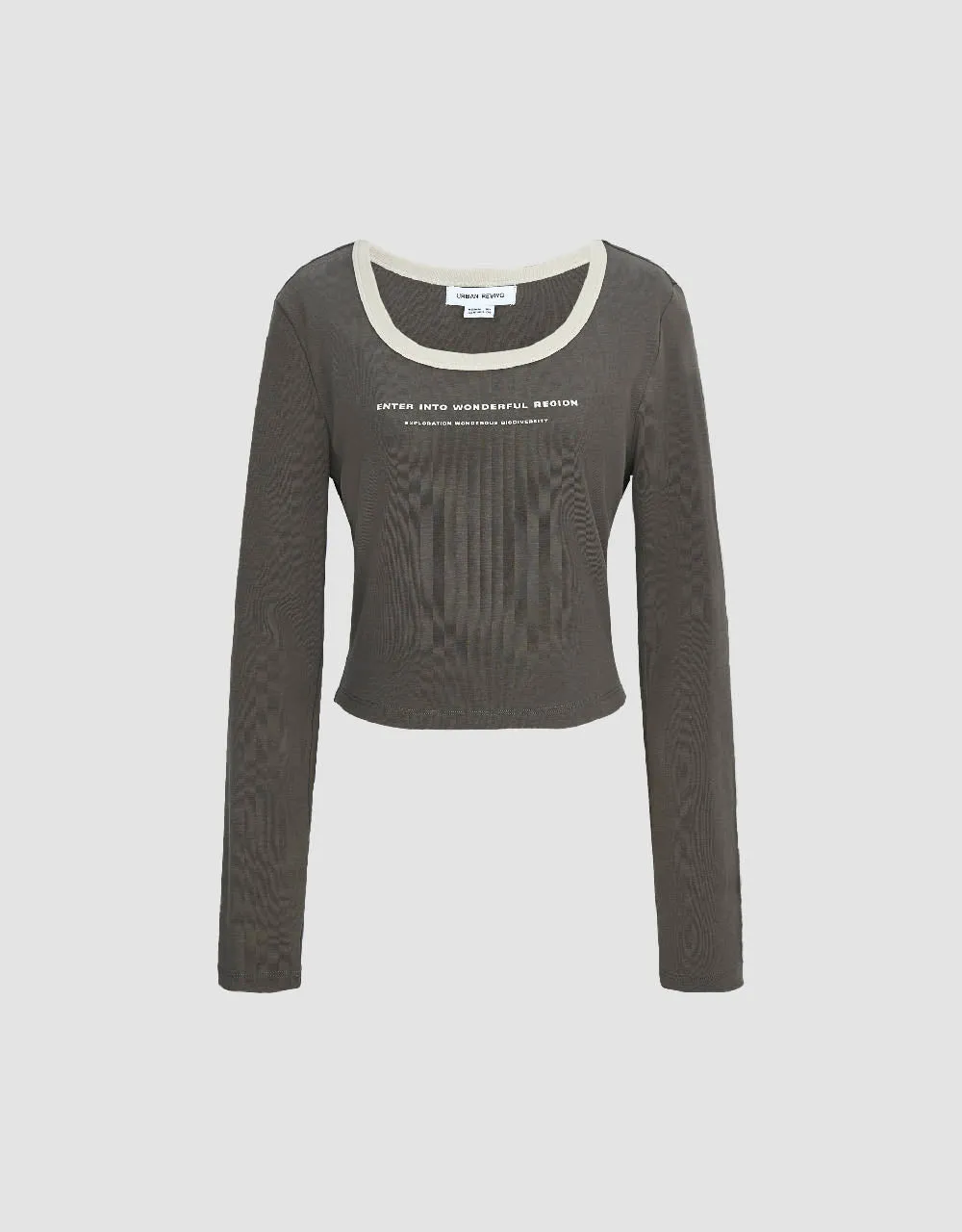 Letter Printed U Neck Knitted T-Shirt sold by Urban Revivo