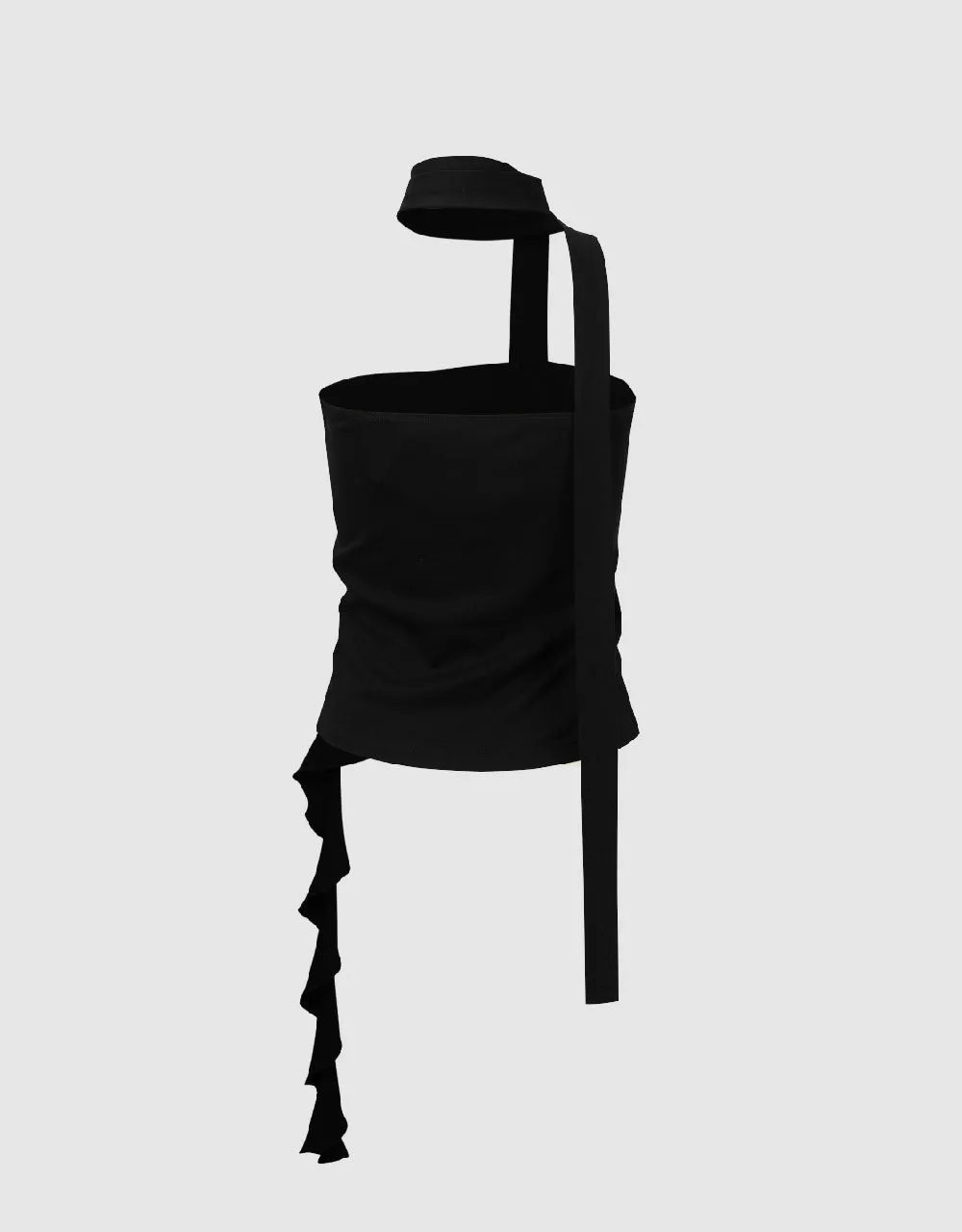 Halter Neck Ruffle Sleeveless T-Shirt sold by Urban Revivo product image thumbnail 5