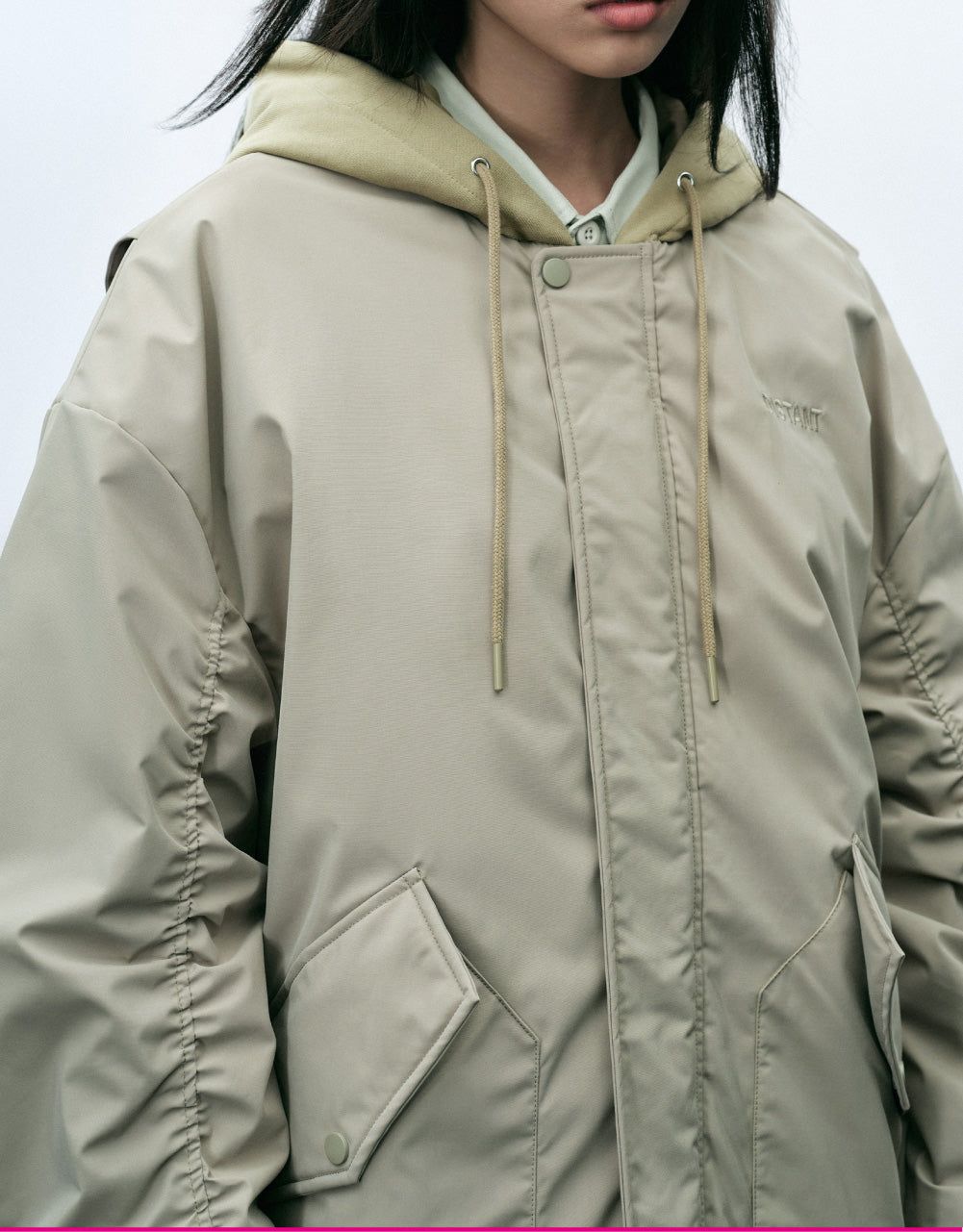 Zip Up Front Hoodie Padded Coat sold by Urban Revivo product image thumbnail 5