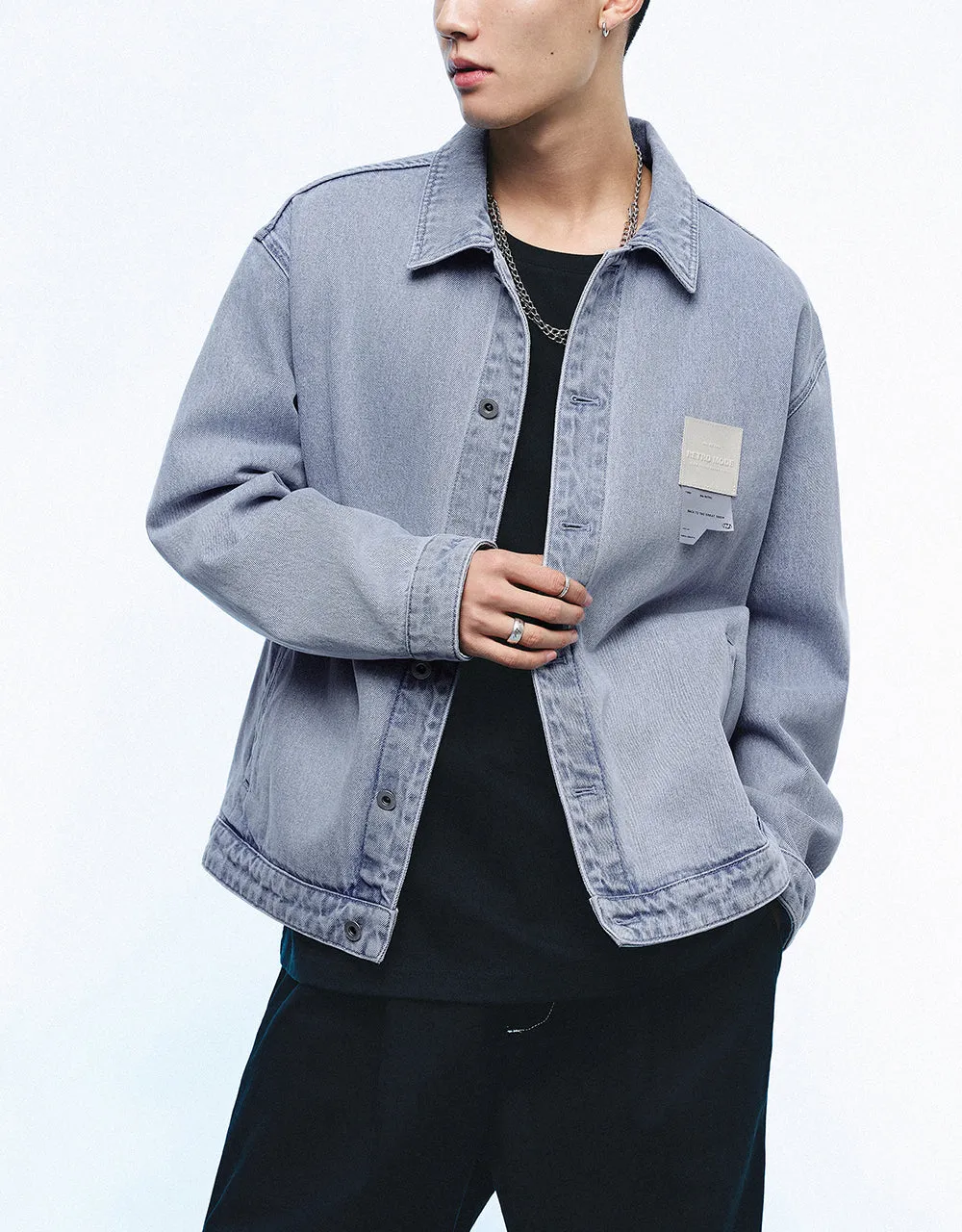 Button Up Loose Denim Jacket sold by Urban Revivo product image thumbnail 2