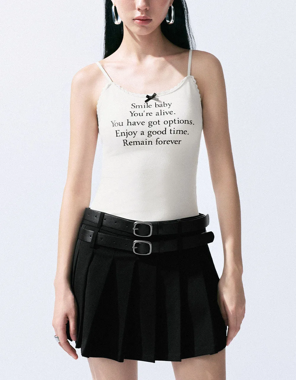 Letter Printed Skinny Cami Top sold by Urban Revivo product image thumbnail 2