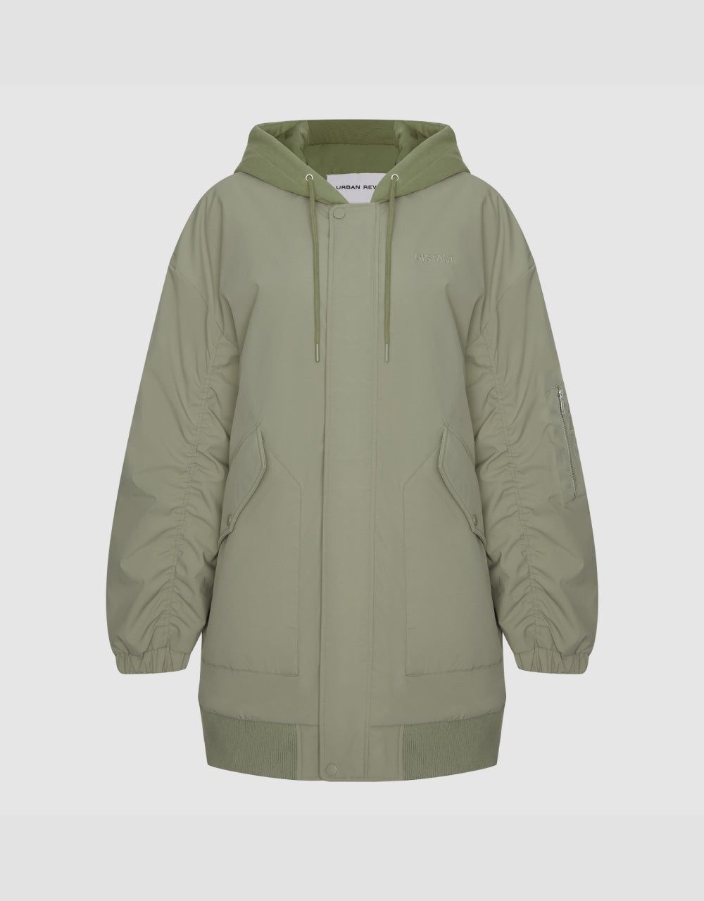 Zip Up Front Hoodie Padded Coat sold by Urban Revivo