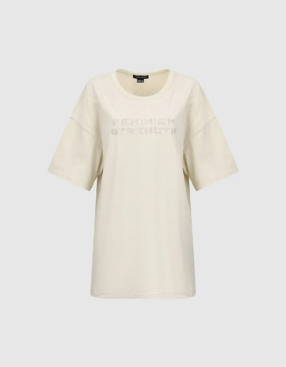 Letter Printed Crew Neck T-Shirt sold by Urban Revivo product image thumbnail 2