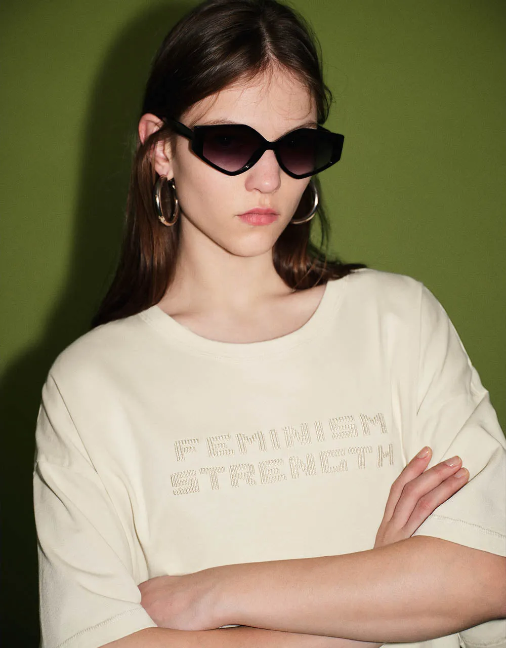 Letter Printed Crew Neck T-Shirt sold by Urban Revivo product image thumbnail 4