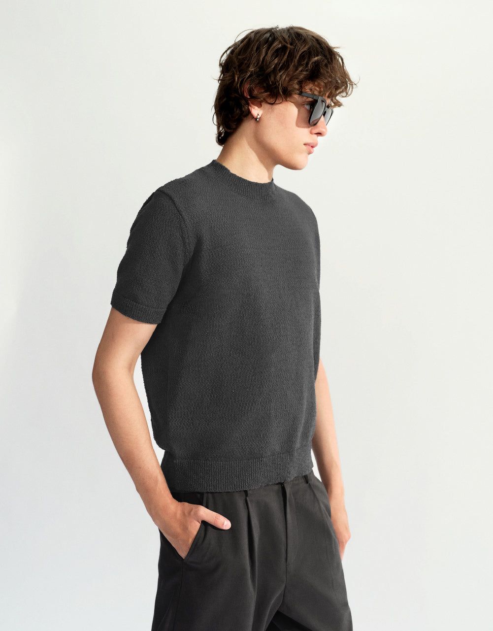 Crew Neck Knitted T-Shirt sold by Urban Revivo product image thumbnail 3