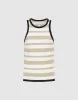 Striped Knitted Tank Top sold by Urban Revivo