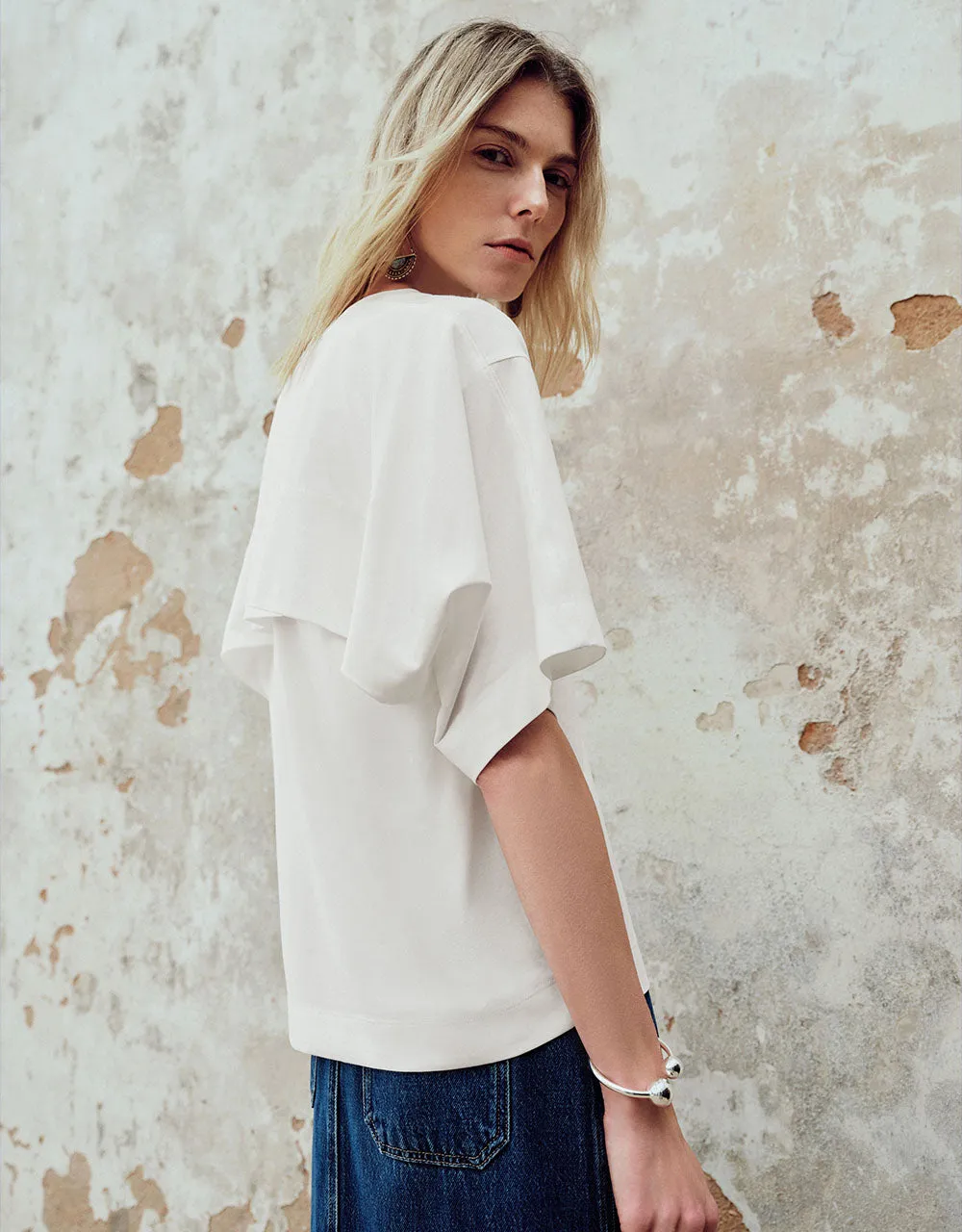 Crew Neck Loose T-Shirt sold by Urban Revivo product image thumbnail 2