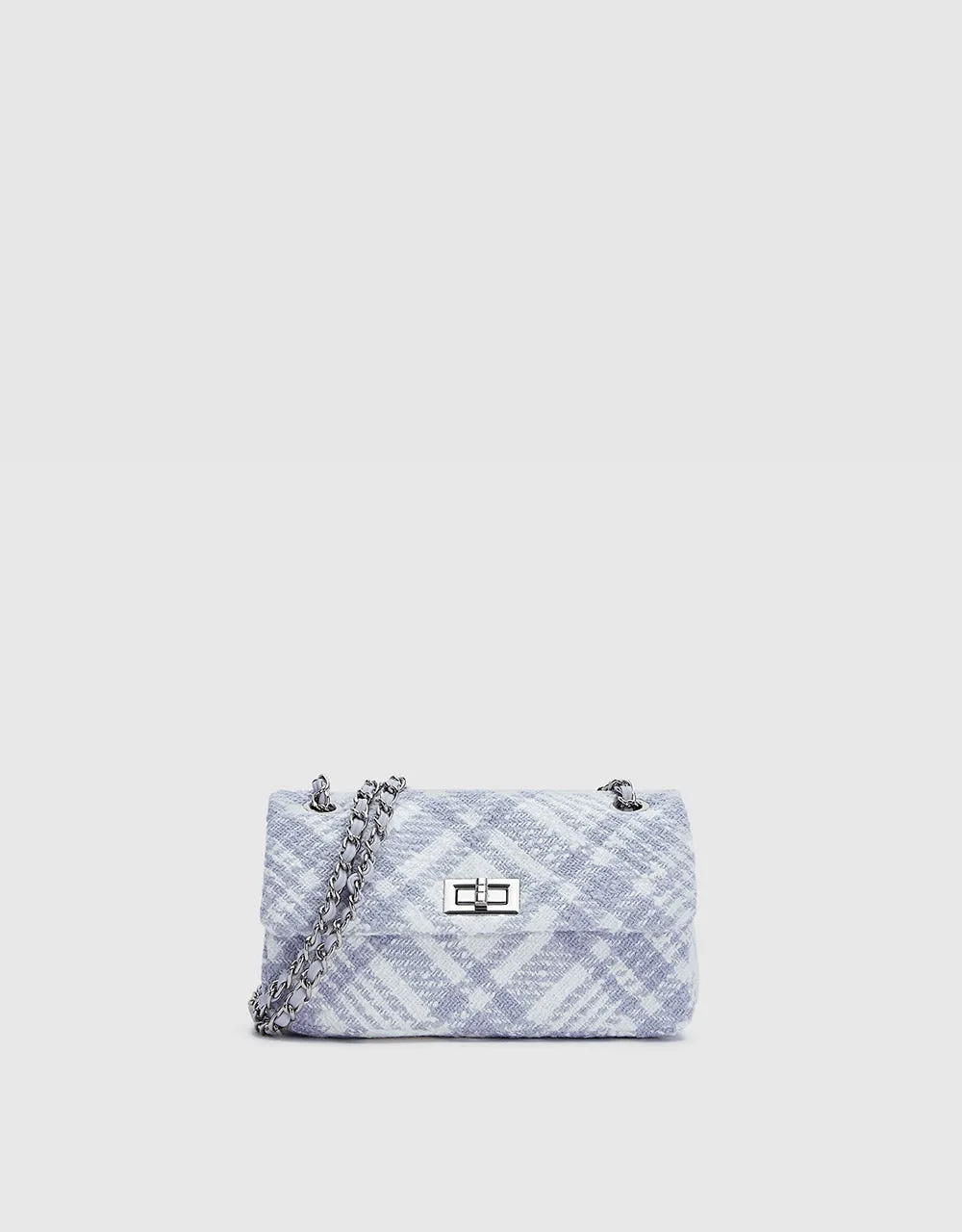 Plaid Tweed Shoulder Bag sold by Urban Revivo