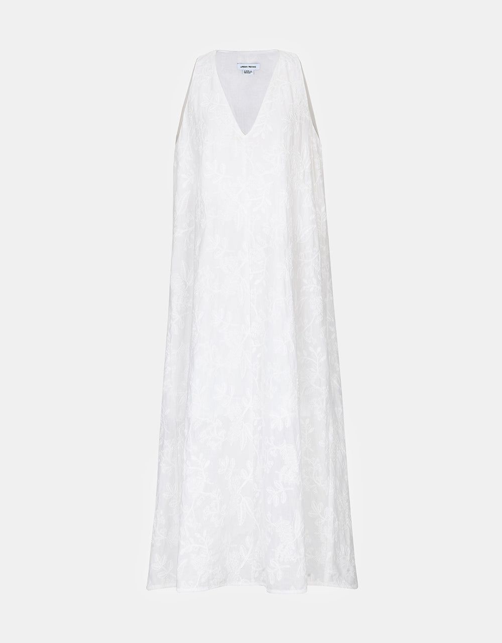 Floral Embroidery Jacquard Sleeveless Dress sold by Urban Revivo