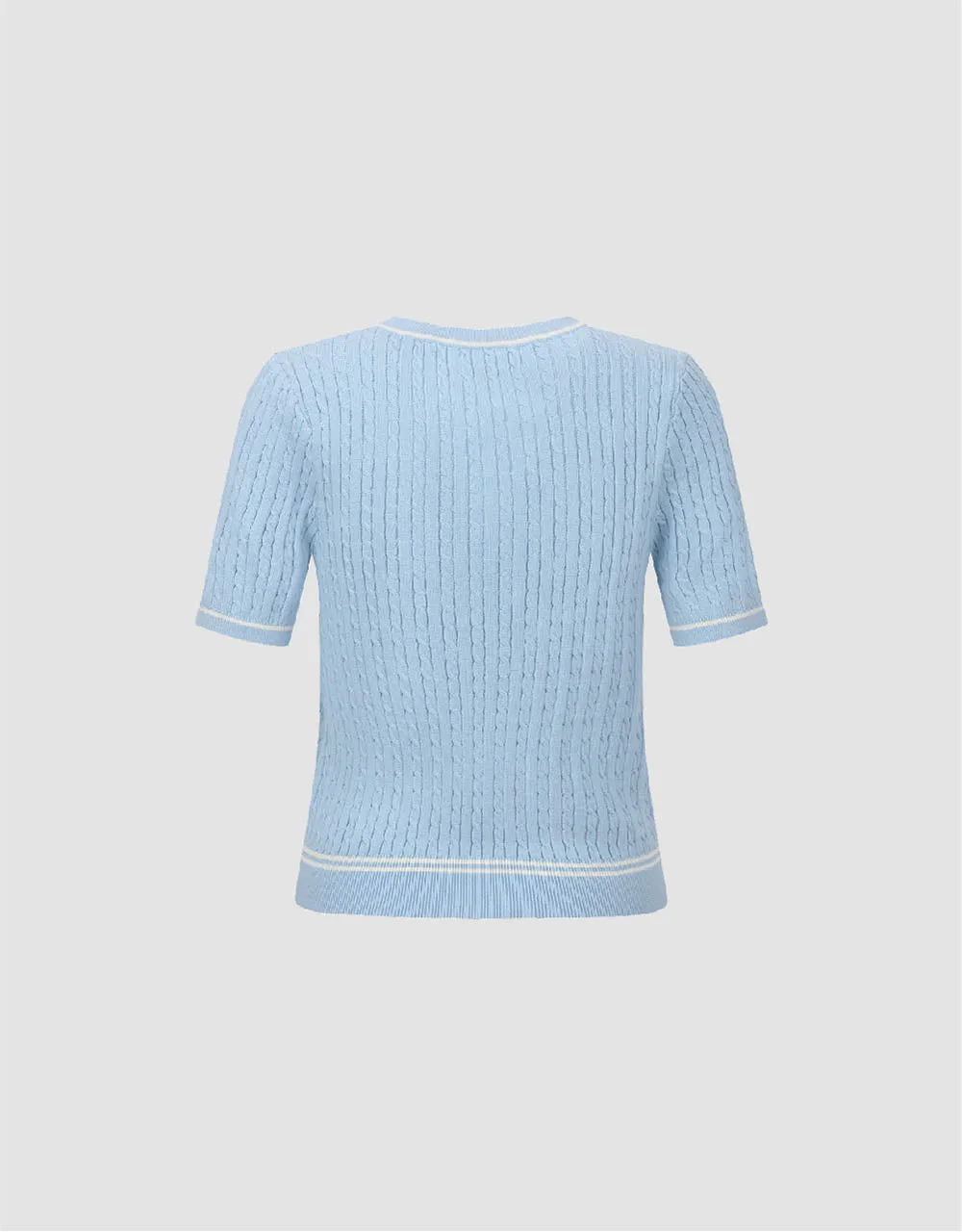 Crew Neck Knitted T-Shirt sold by Urban Revivo product image thumbnail 5