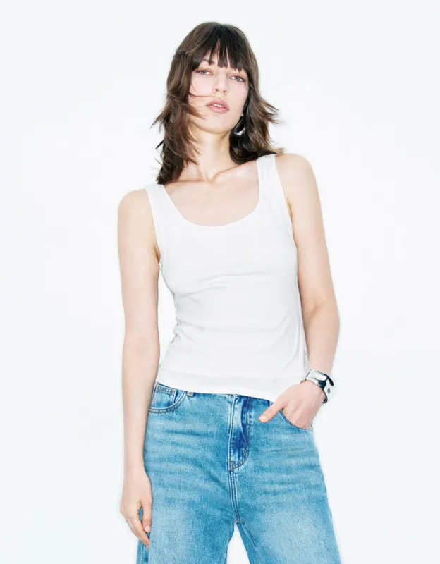 U Neck Tank Top sold by Urban Revivo