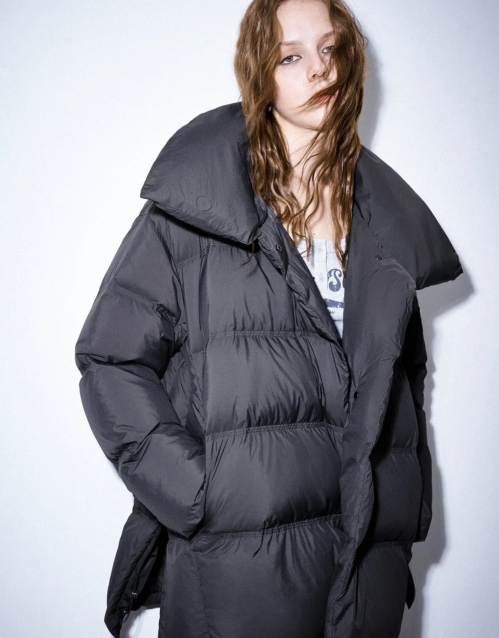 Stand Collar Puffer Jacket sold by Urban Revivo product image thumbnail 3