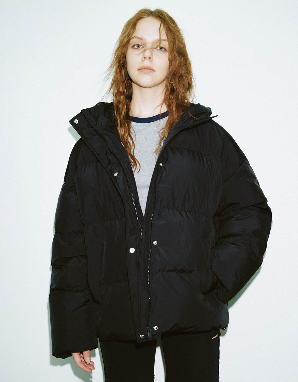 Hooded Straight Puffer Jacket sold by Urban Revivo