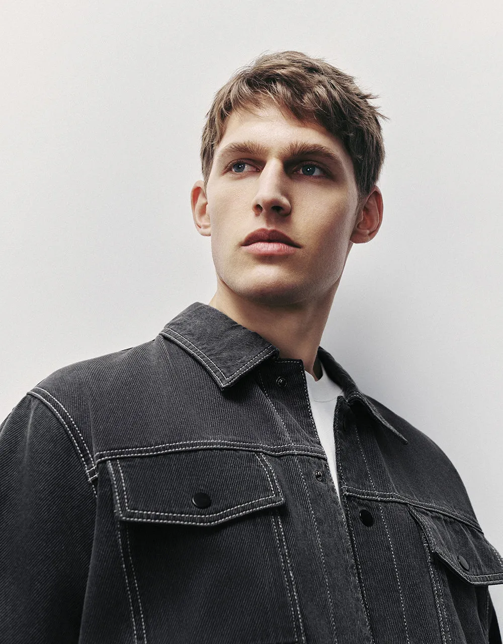 Button Up Denim Jacket sold by Urban Revivo product image thumbnail 4