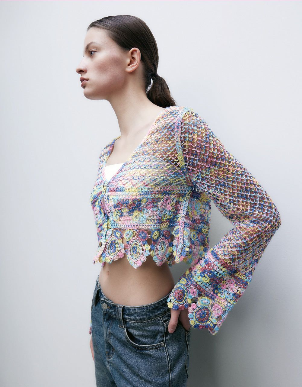 Embroidered Knitted Cardigan sold by Urban Revivo product image thumbnail 3