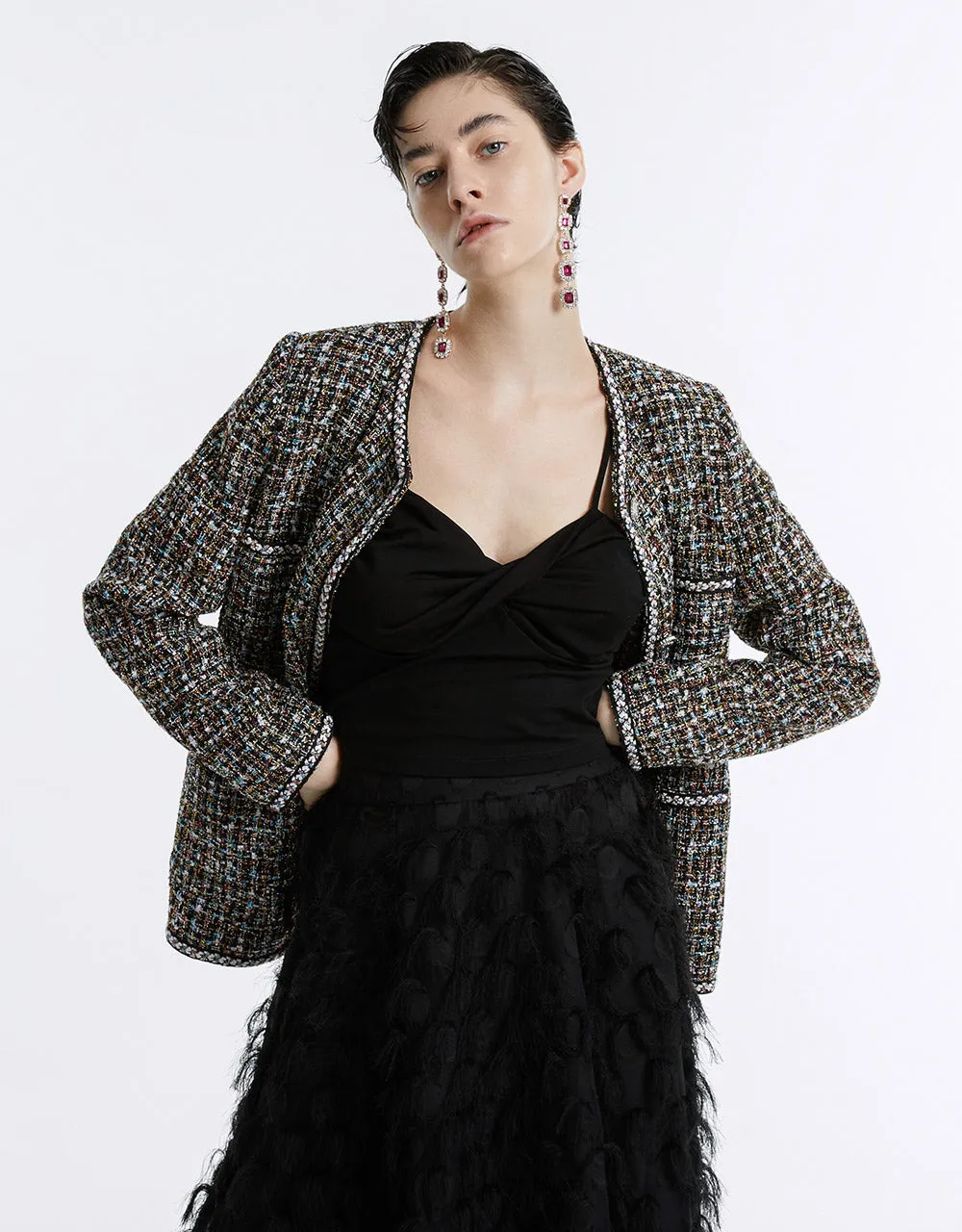 Tweed Button Up Jacket sold by Urban Revivo product image thumbnail 2